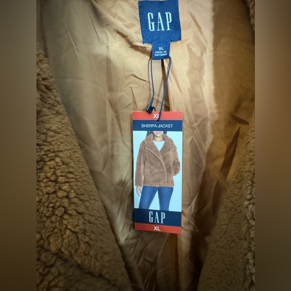 GAP Women's Double Breasted Look Casual Ultra-Soft Sherpa Jacket | XL - Picture 3 of 5
